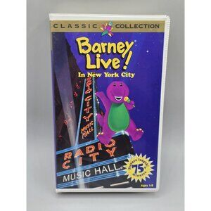 Barney -‎ Live In New York City (VHS, 2000) CLAMSHELL RARE HTF TESTED Canadian